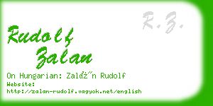 rudolf zalan business card